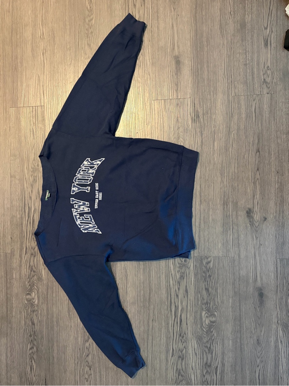 wild fable Navy 'New York' Graphic Crewneck Sweatshirt